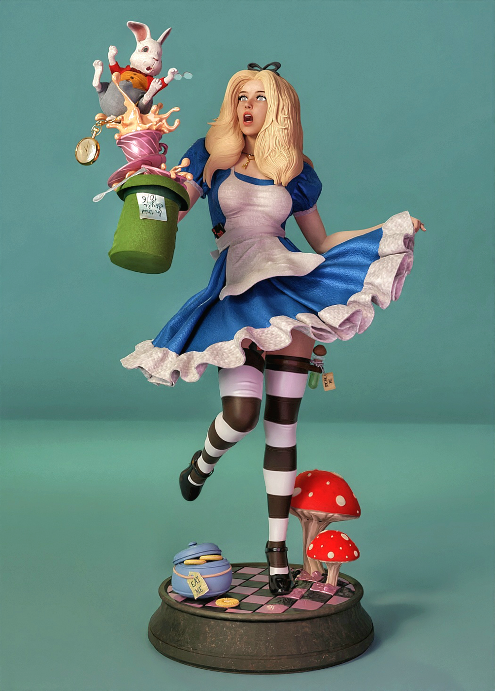 Alice in Wonderland Resin Art (Design by MCM Studios)
