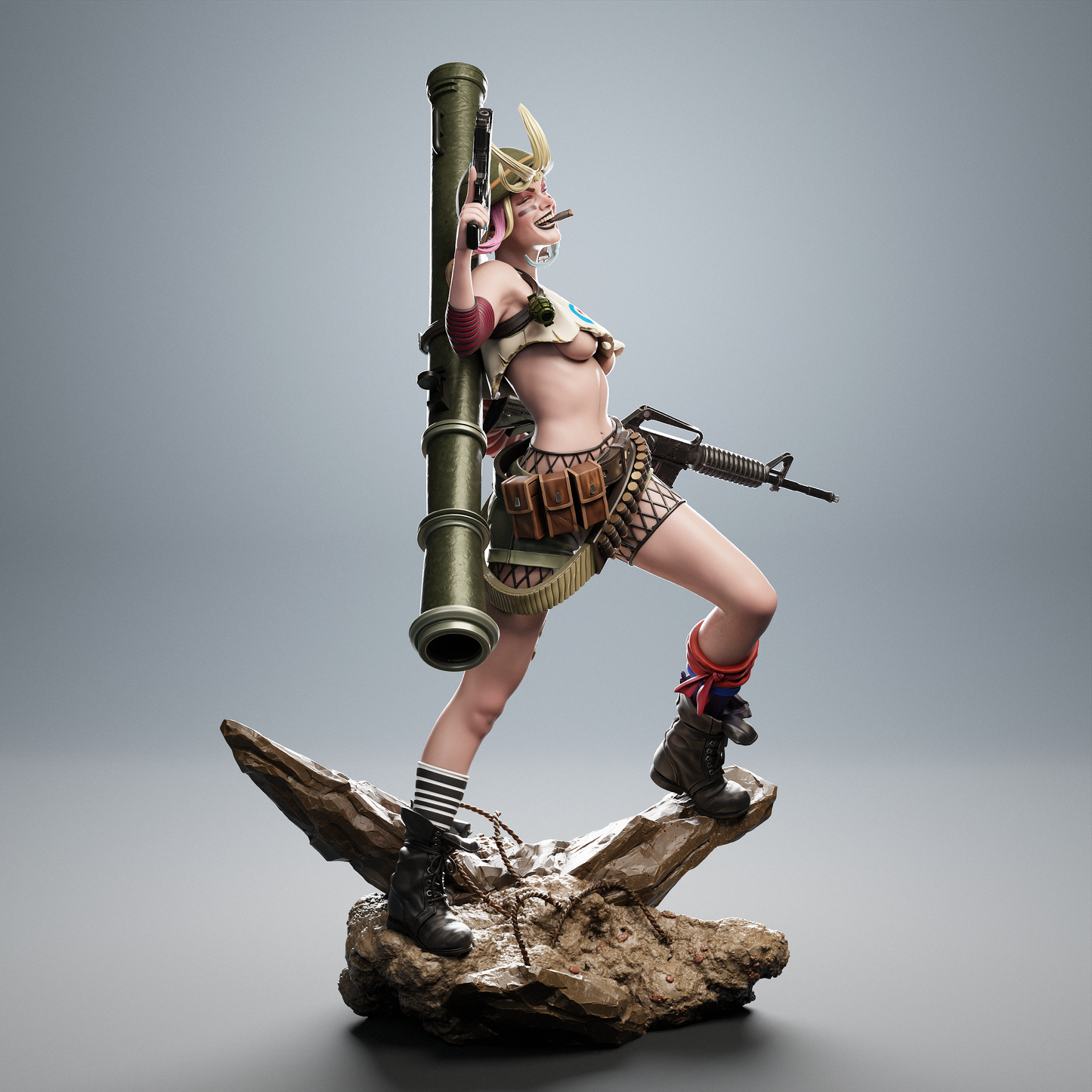 Tank Girl Resin Sculpture (Design by CA3D Studios)