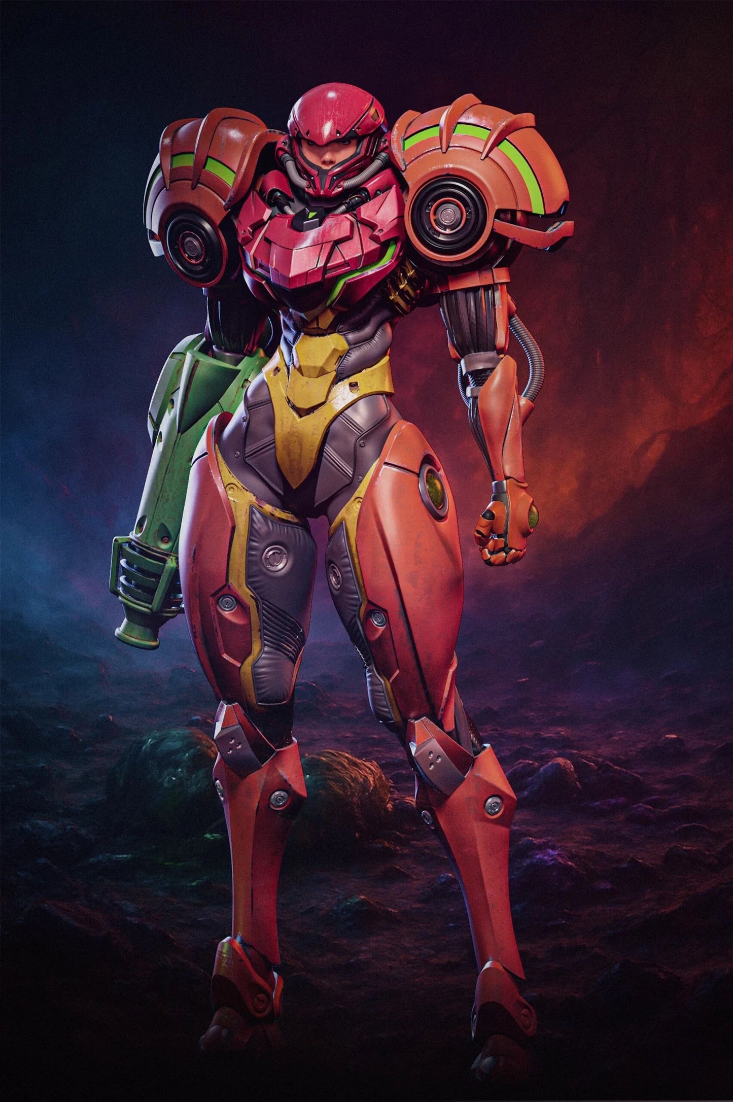 Samus Aran Resin Fan Art (Design by Abe3D)