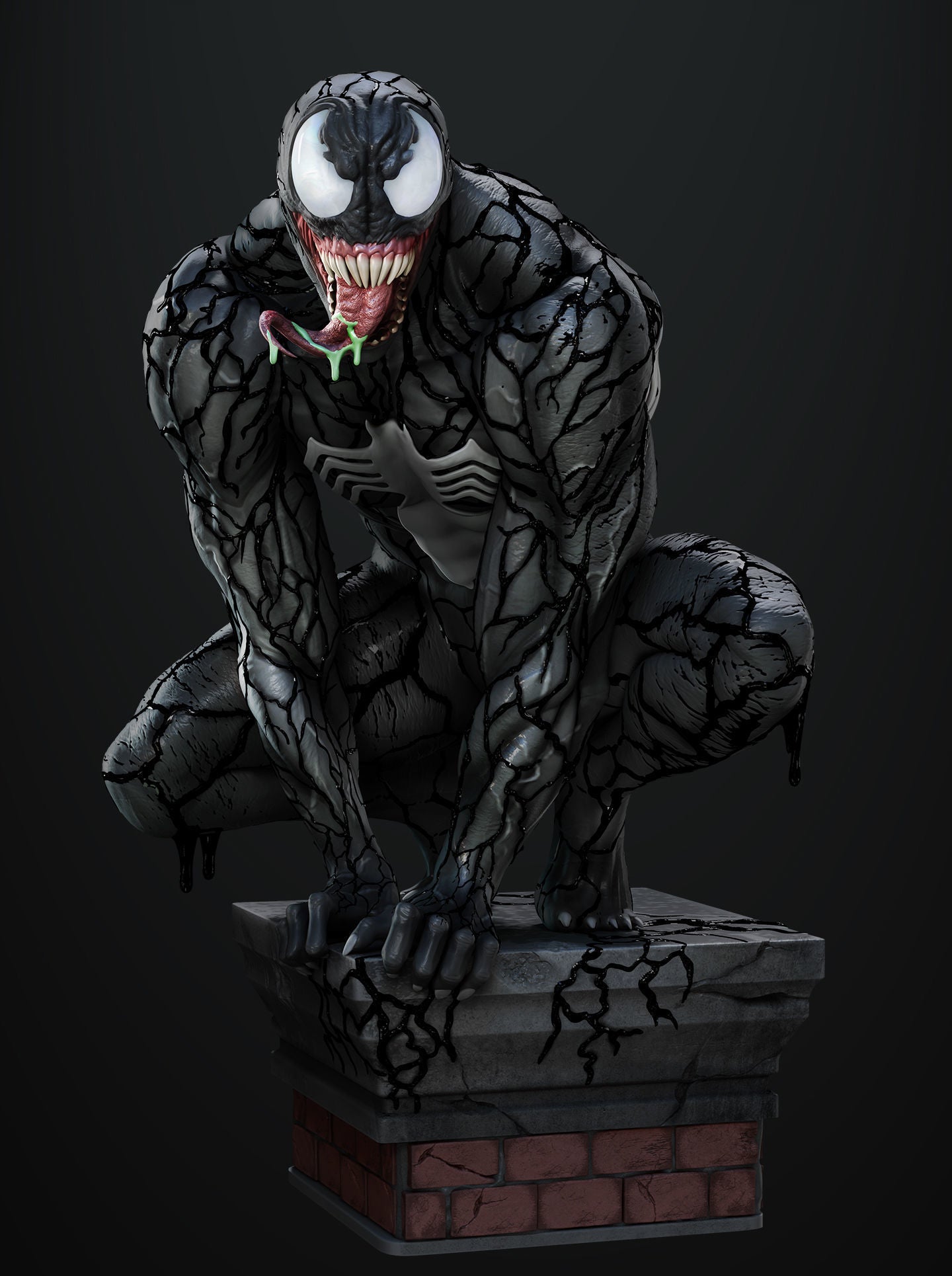 Black Goo Guy Resin Fan Art - MTO (3DMind)