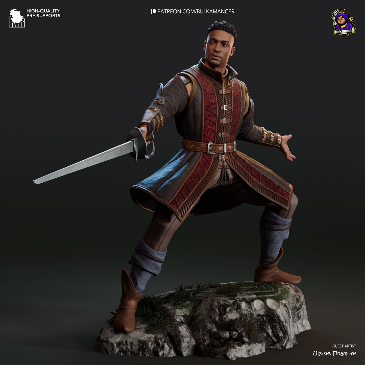 Wyll Baldur's Gate 3 Collectible Resin Fan Art Pro Painted - MTO (Design by Bulkamancer)