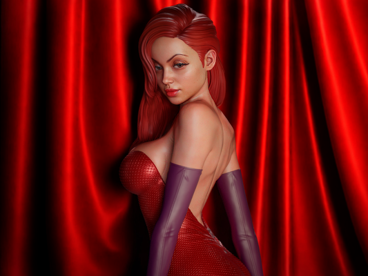 Jessica Rabbit Resin Fan Art - MTO (Design by CA3D Studios)