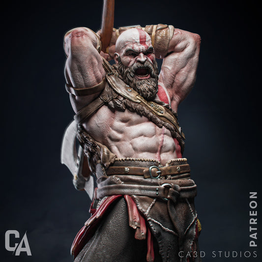 God of War Kratos Collectible Resin Fan Art Pro Painted - MTO