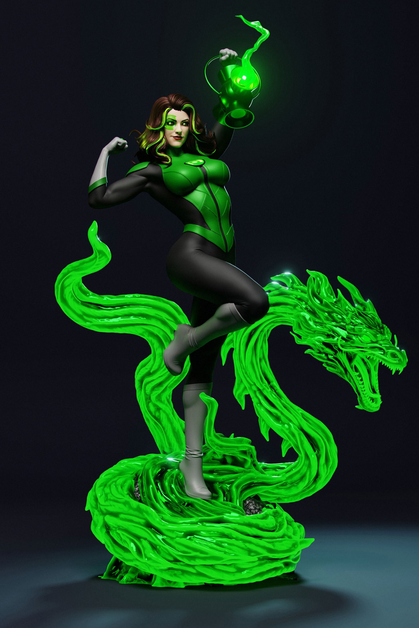 Jessica Cruz Green Lantern Resin Fan Art (Design by Abe3D)