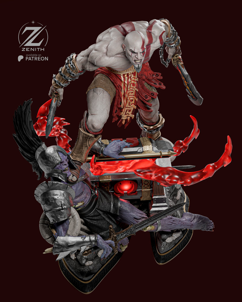 Kratos Resin Fan Art MTO (Design by Zenith)