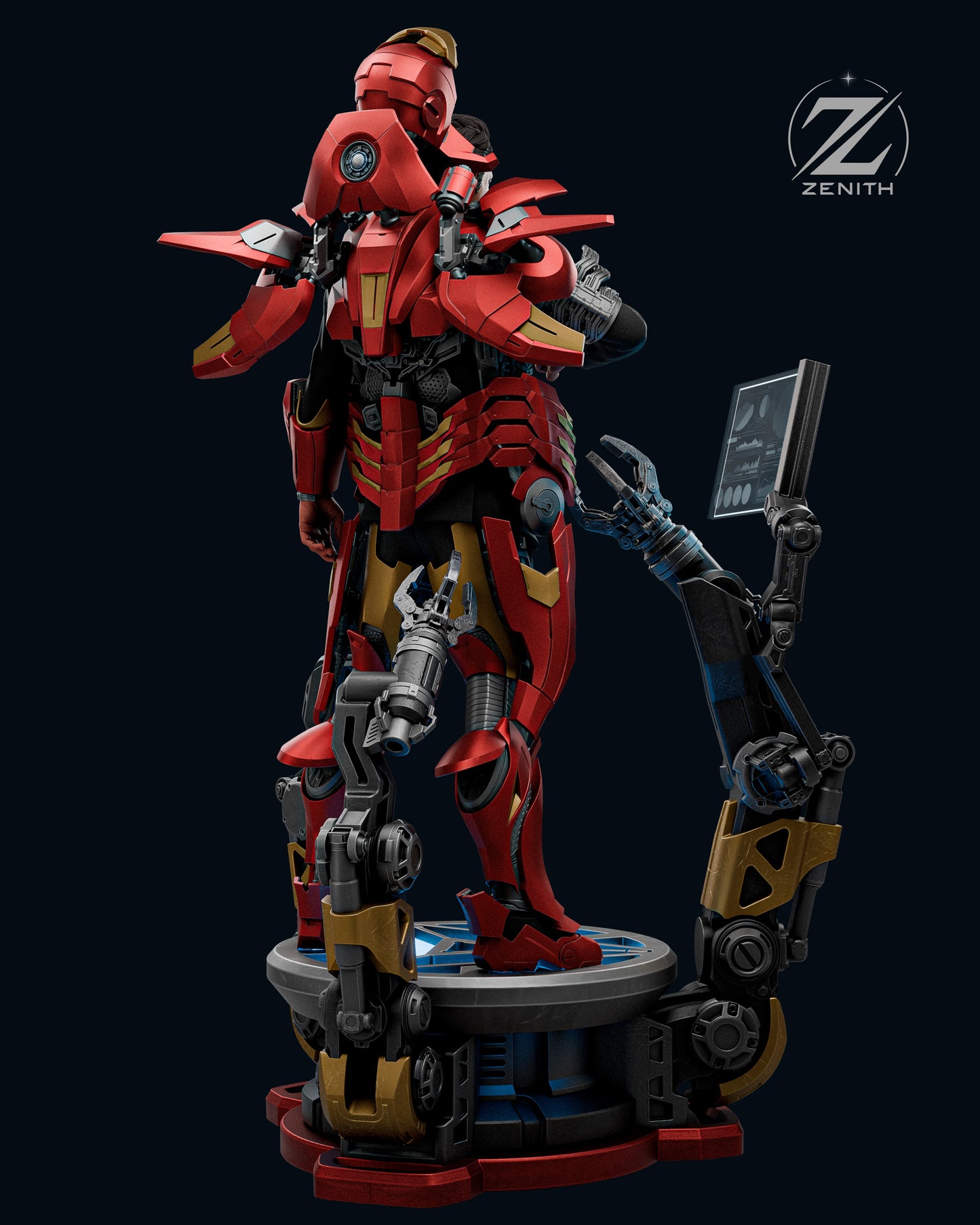 Tony Stark Resin Art (Design by Zenith)