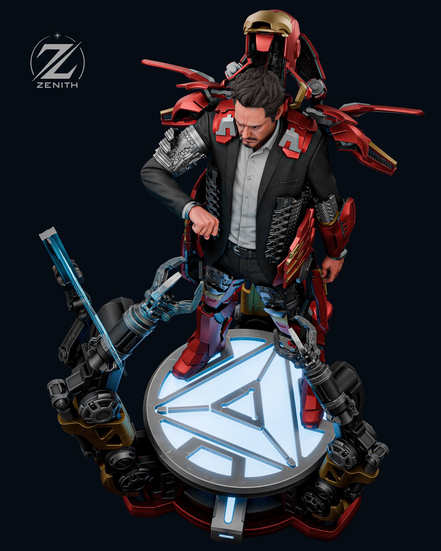 Tony Stark Resin Art (Design by Zenith)