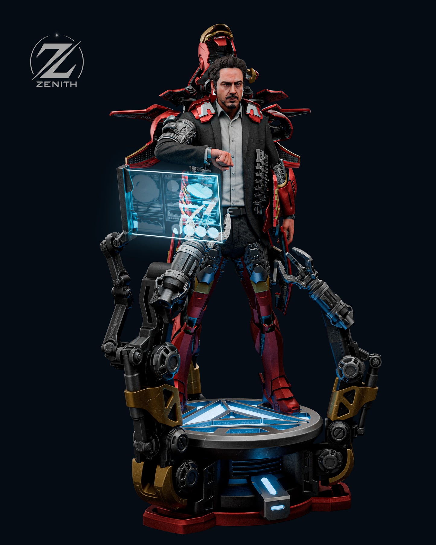 Tony Stark Resin Art (Design by Zenith)