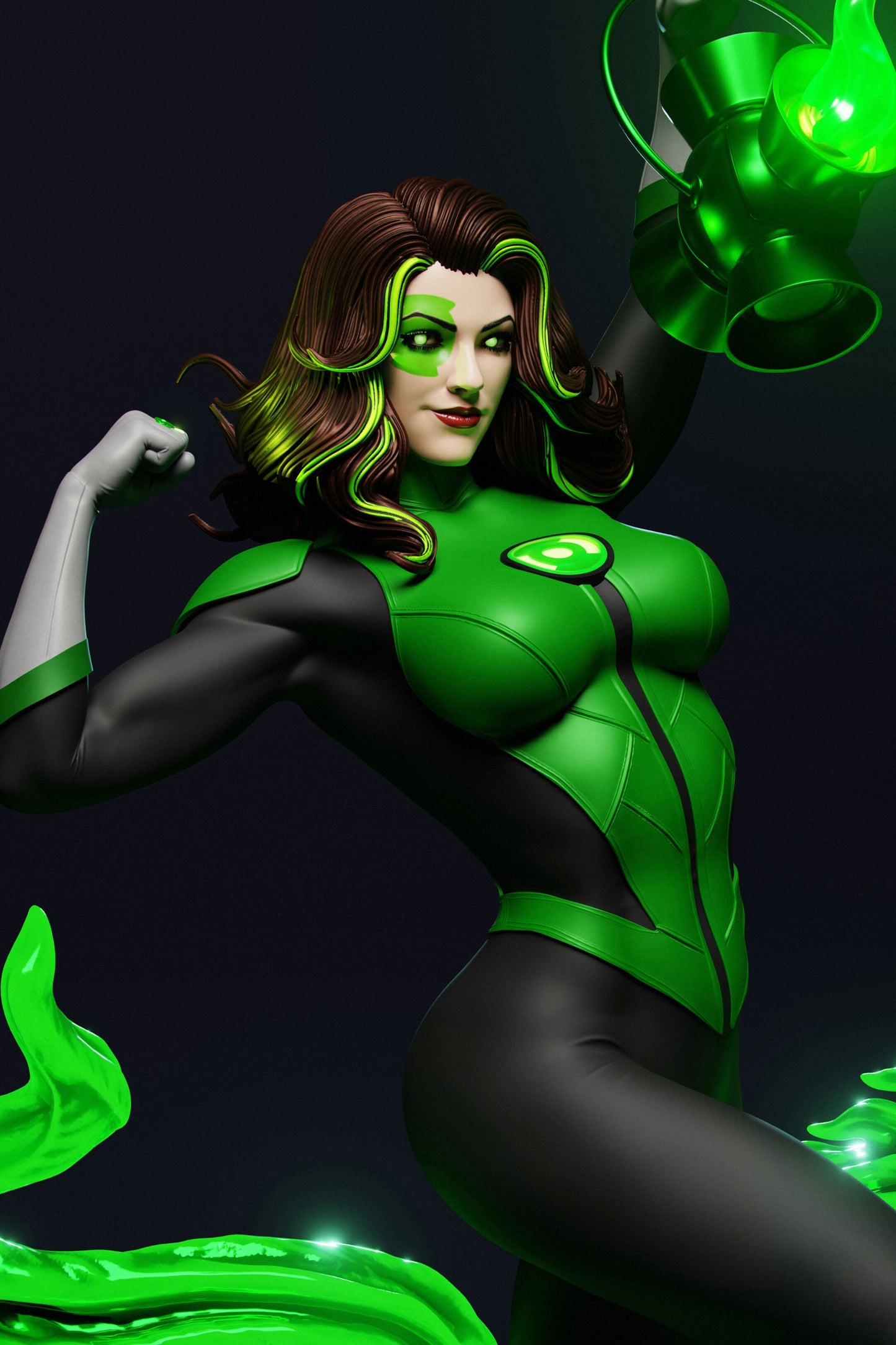 Jessica Cruz Green Lantern Resin Fan Art (Design by Abe3D)
