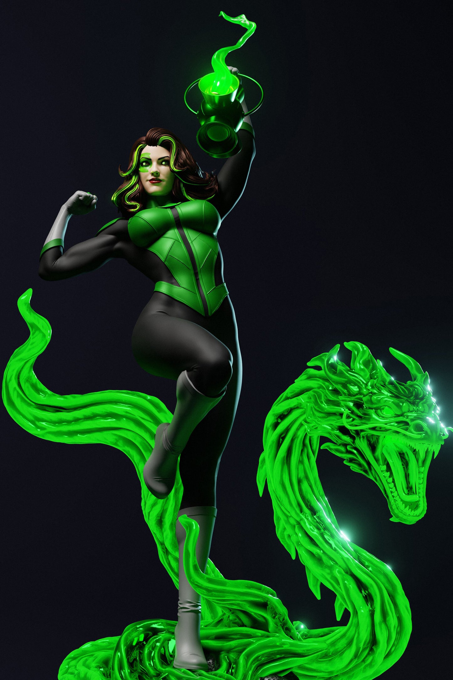 Jessica Cruz Green Lantern Resin Fan Art (Design by Abe3D)
