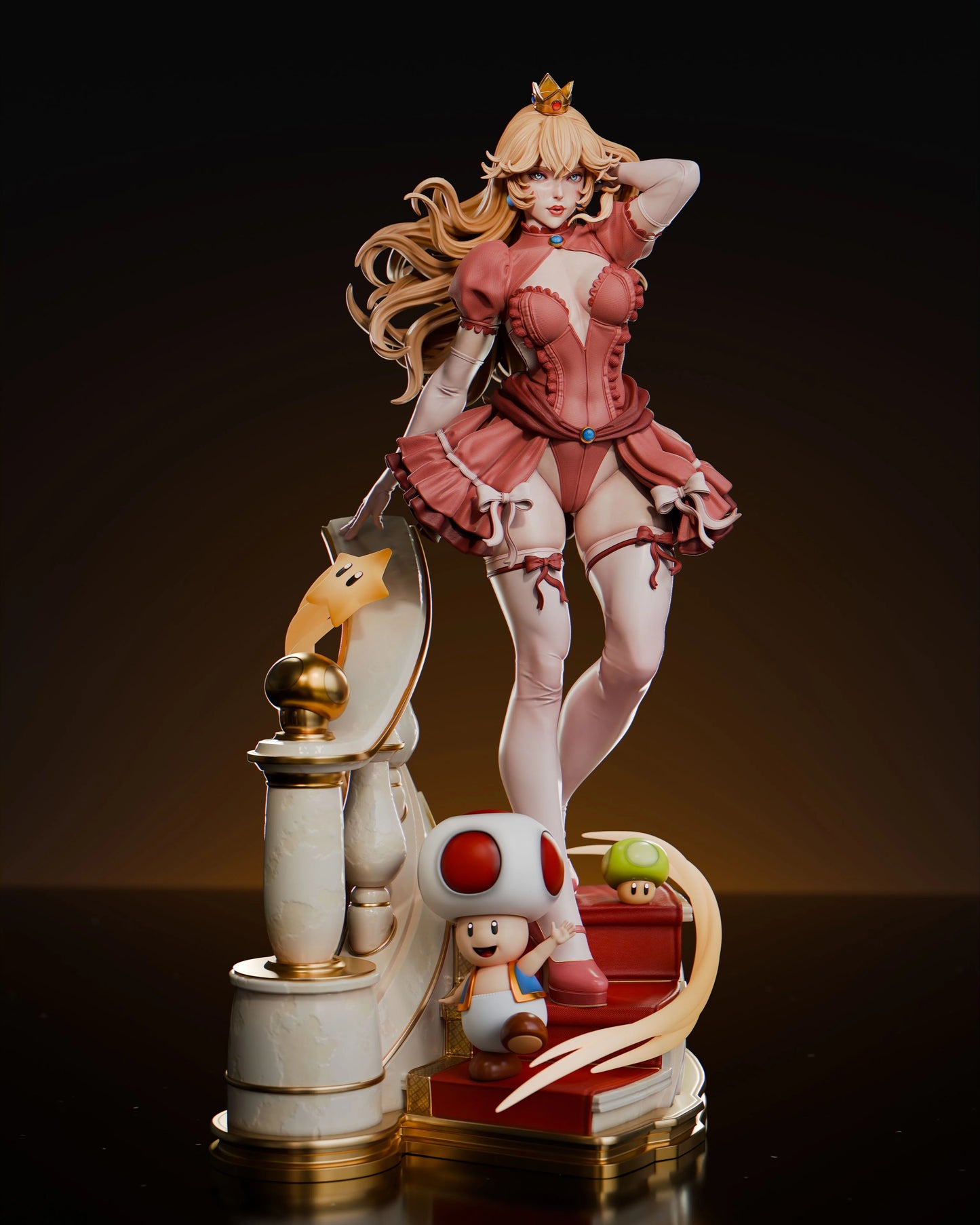Princess Peach Resin Fan Art (Design by Abe3D)