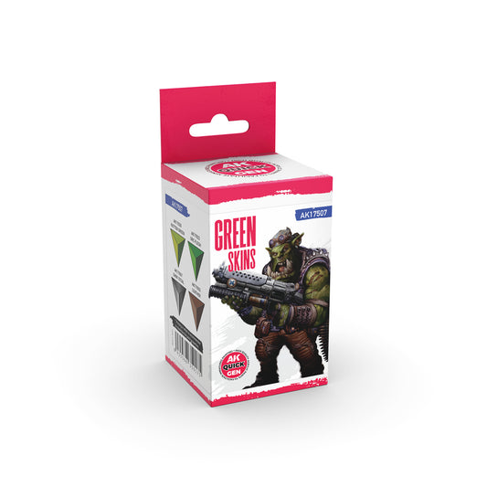 AK Quick Gen Acrylic Contrast Paint Set - Green Skins