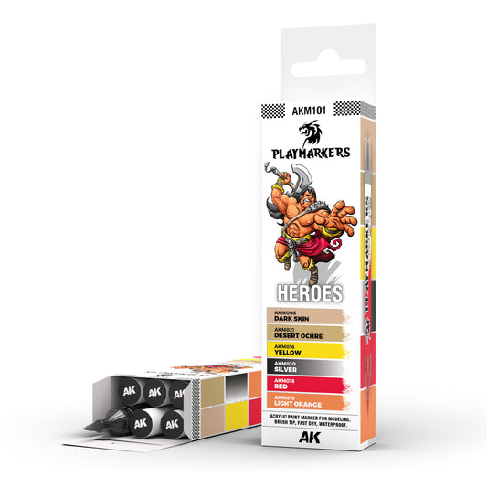 AK Playmarkers Heroes Set - Acrylic Brush Marker