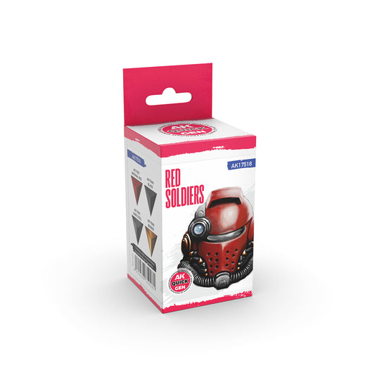 AK Quick Gen Acrylic Contrast Paint Set - Red Soldiers