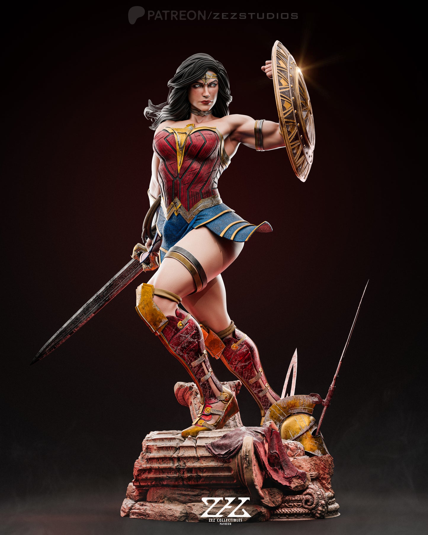 Wonder Woman Resin Fan Art Pro Painted - MTO (ZEZ)