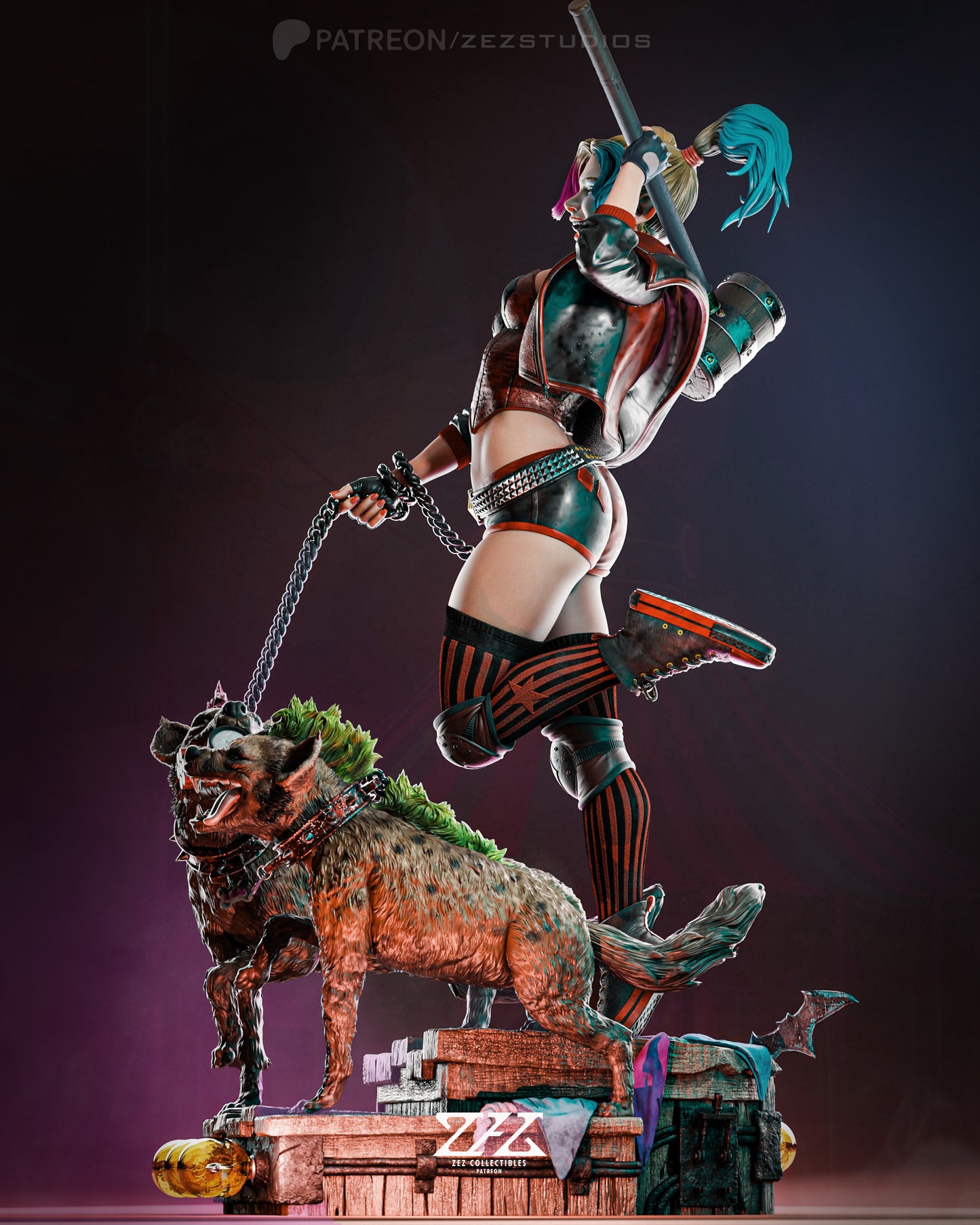 Harley Quinn Collectible Resin Fan Art Pro Painted - MTO (ZEZ)