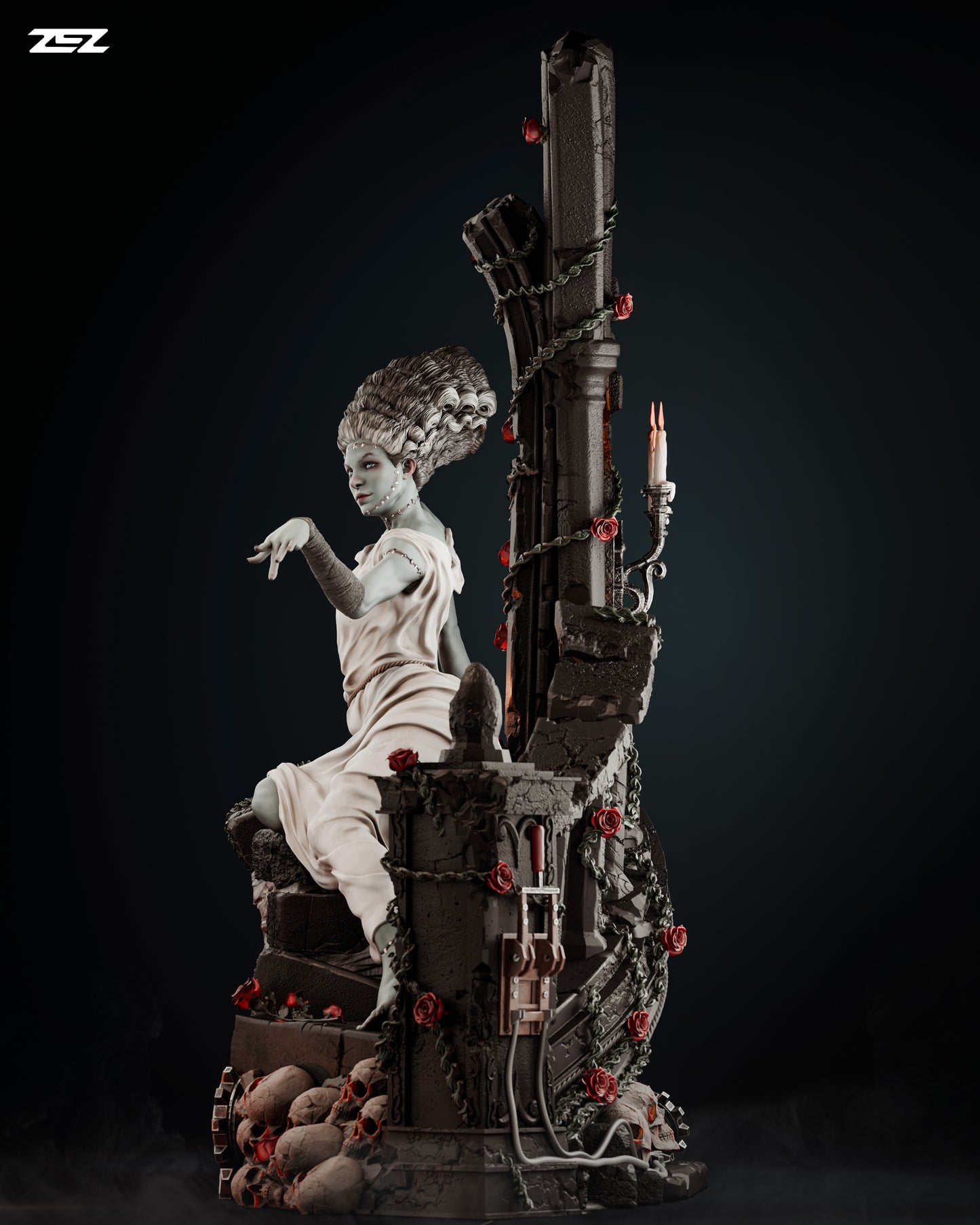 Bride of Frankenstein Resin Sculpture Fan Art Pro - MTO (ZEZ)