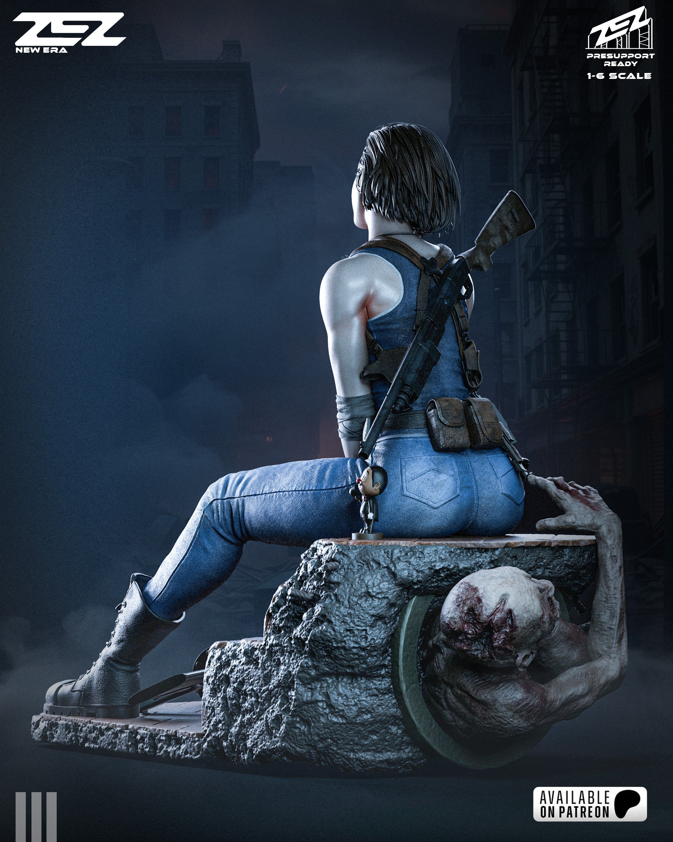 Jill Valentine - Resin Art MTO (Designed by ZEZ Studios