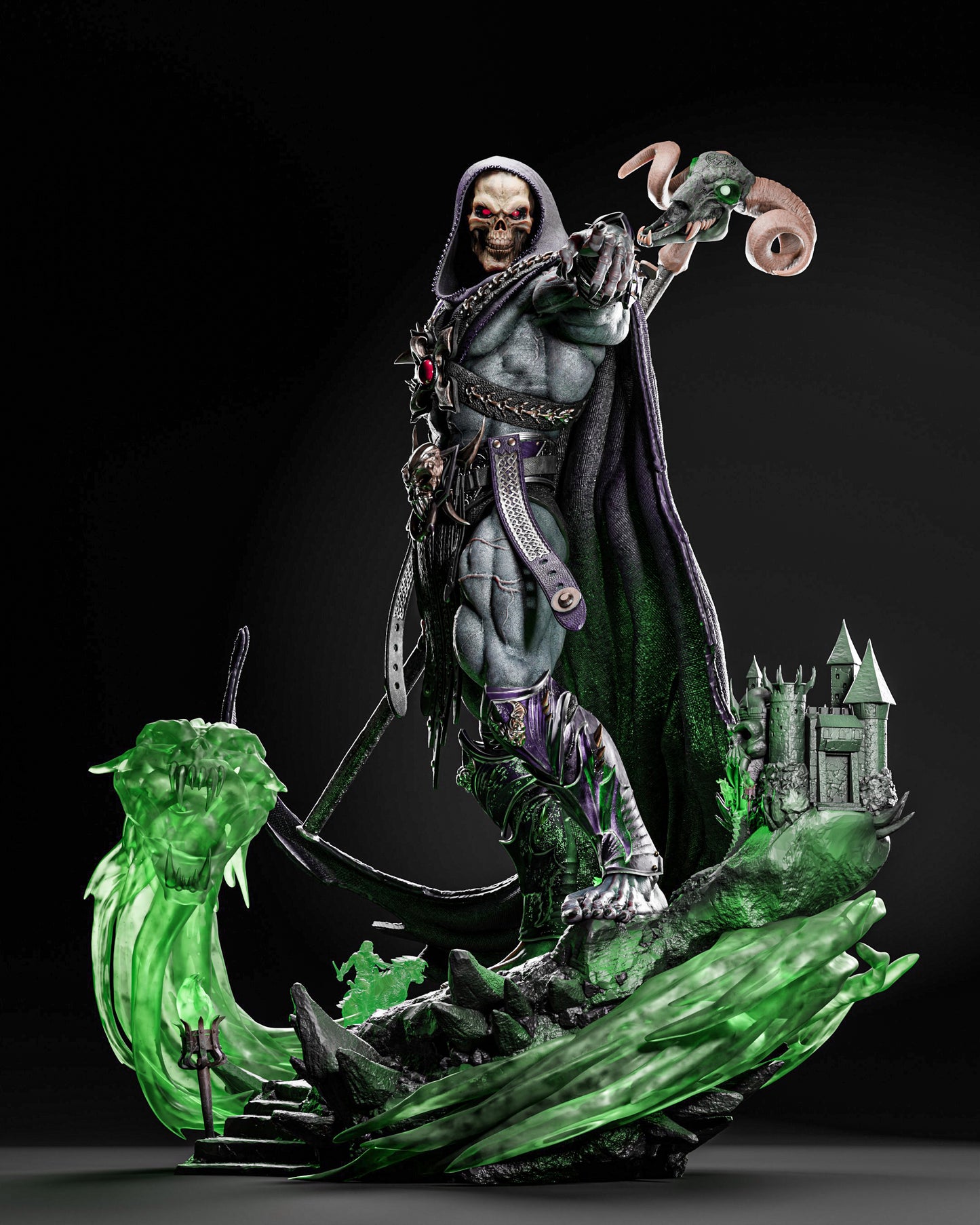 Skeletor Resin Sculpture Fan Art Pro - MTO (ZEZ)