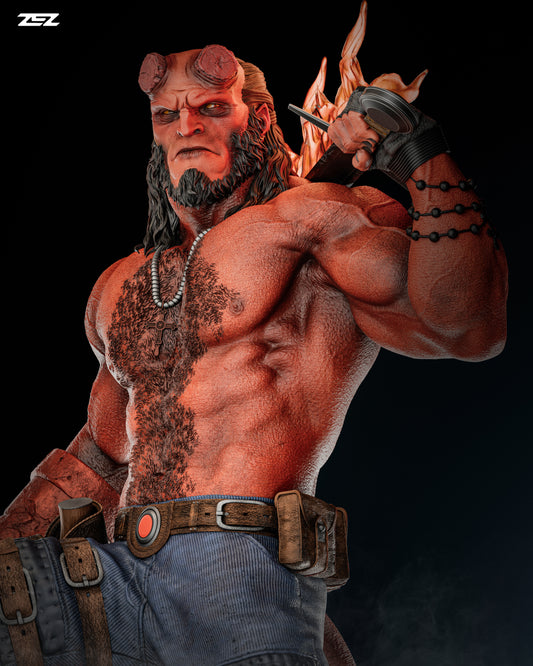 Hellboy Resin Sculpture Fan Art Pro - MTO (ZEZ)