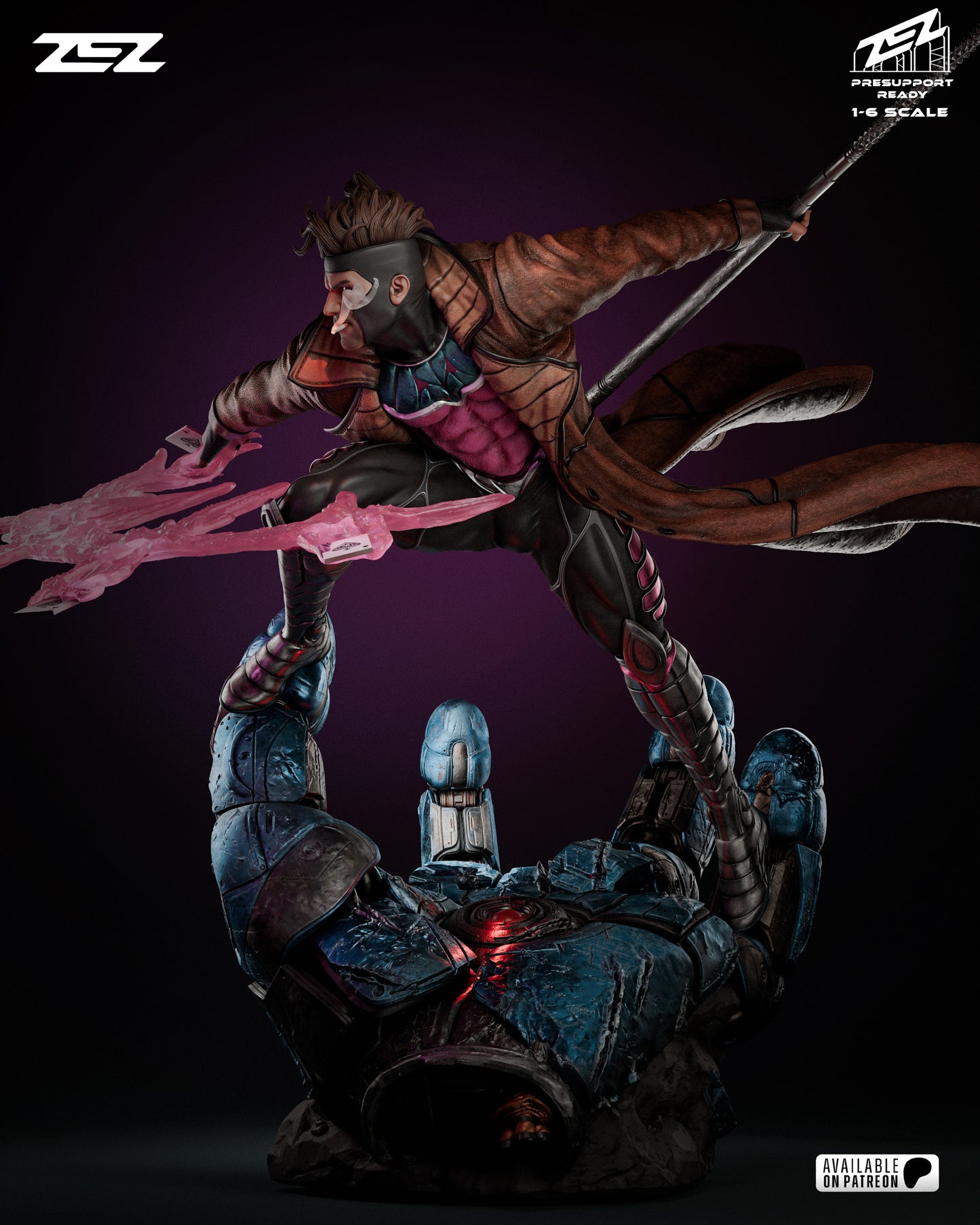 Gambit Resin Sculpture Fan Art - MTO (ZEZ)