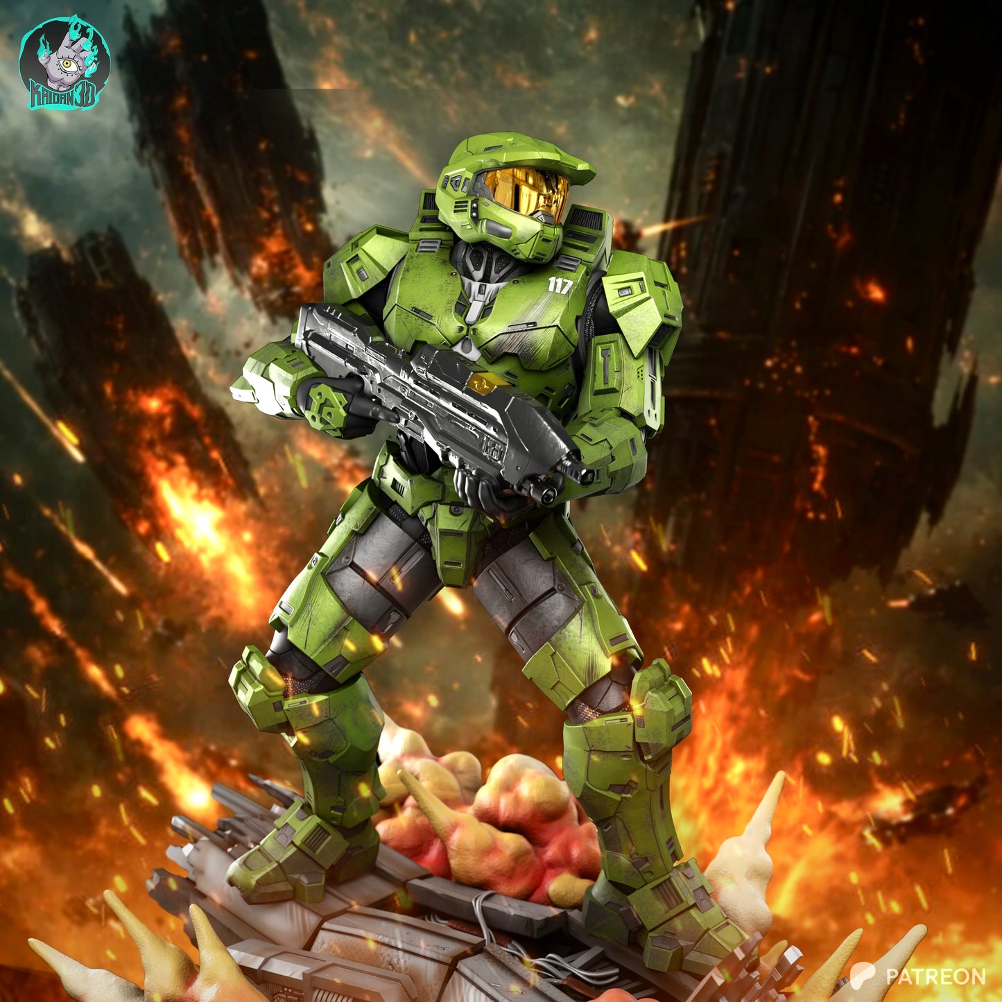 Master Chief Resin Art (Design by Zenith)