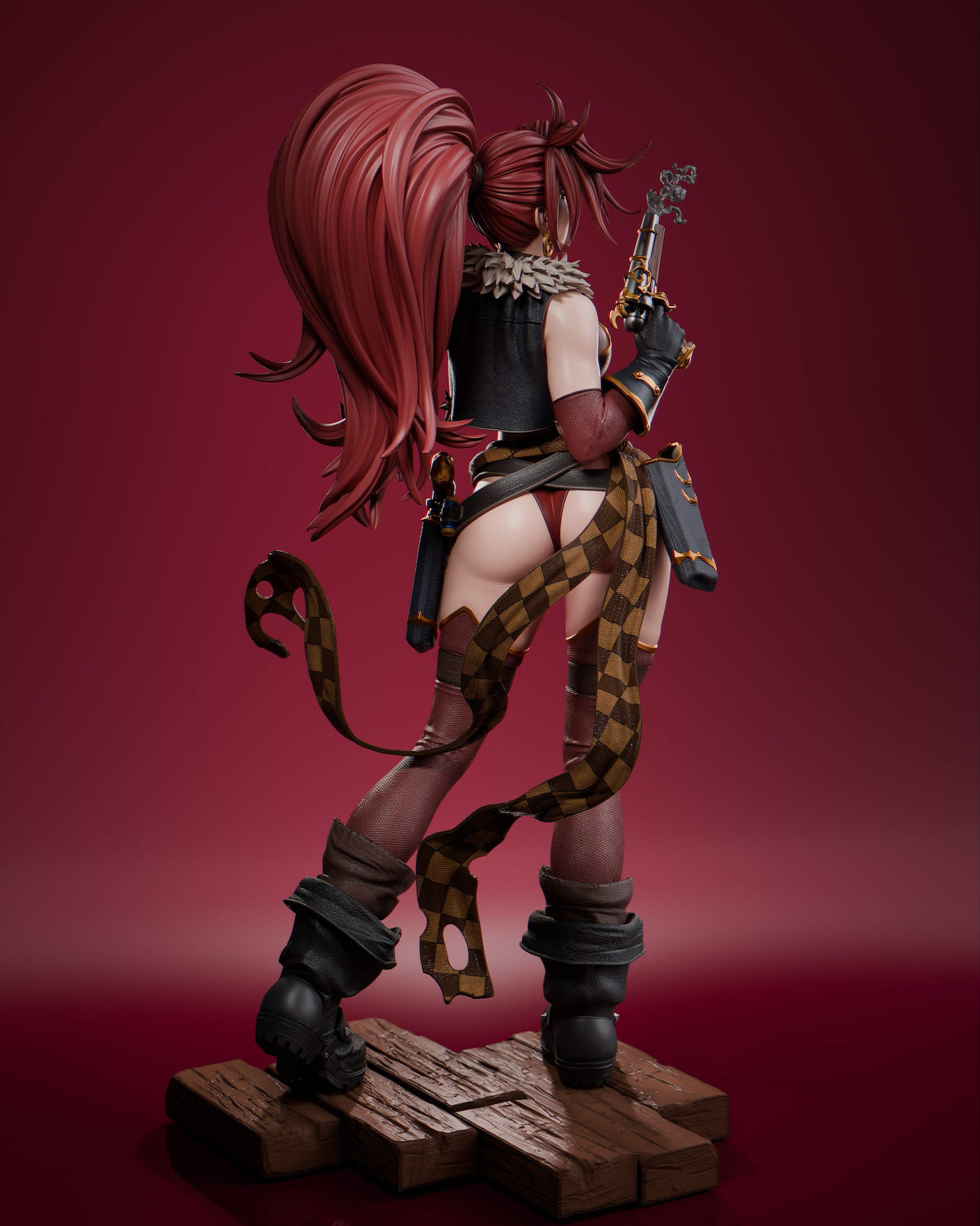 Red Monika Resin Art (Design by Abe3D)