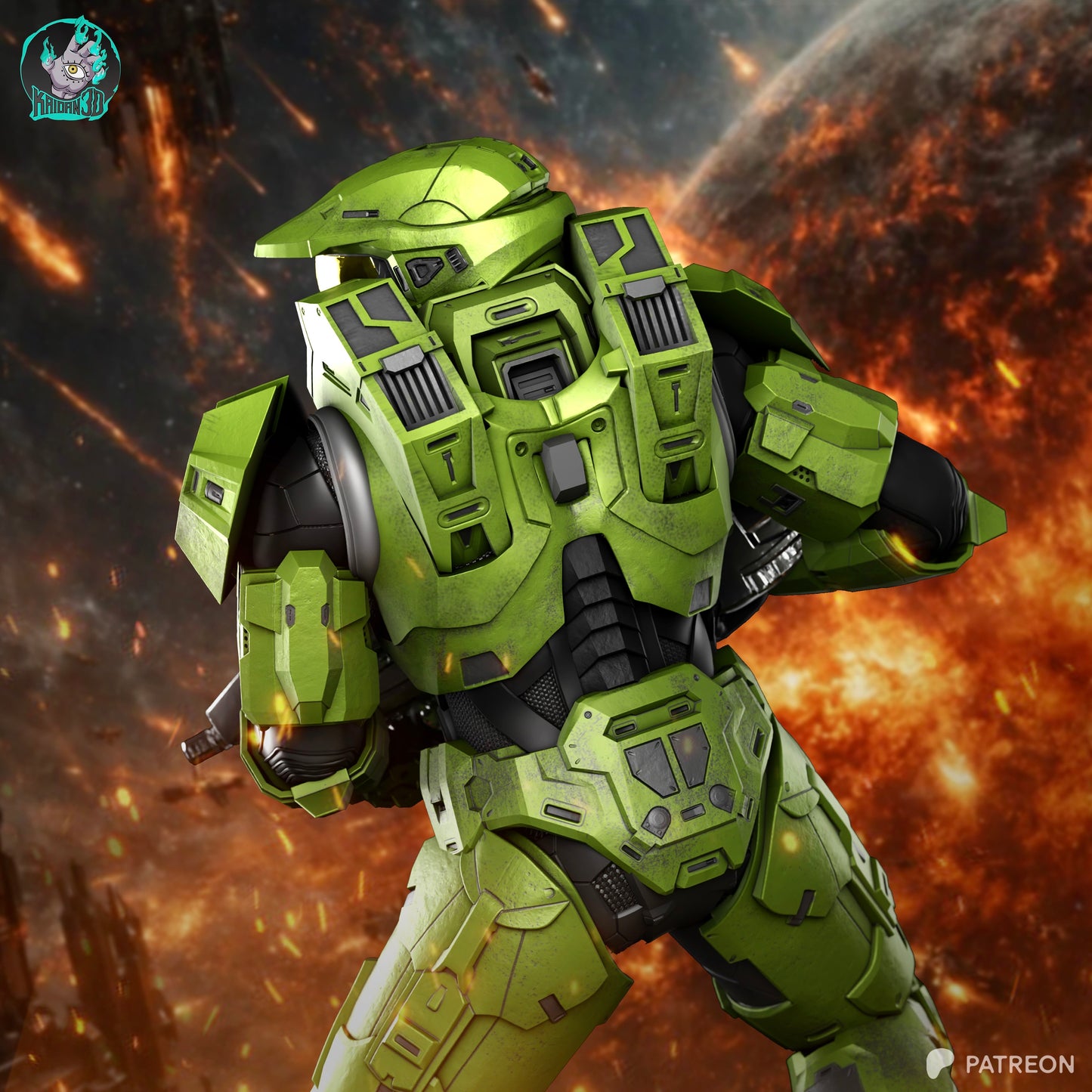 Master Chief Resin Art (Design by Zenith)