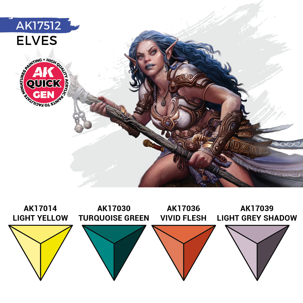 AK Quick Gen Acrylic Contrast Paint Set -  Elves
