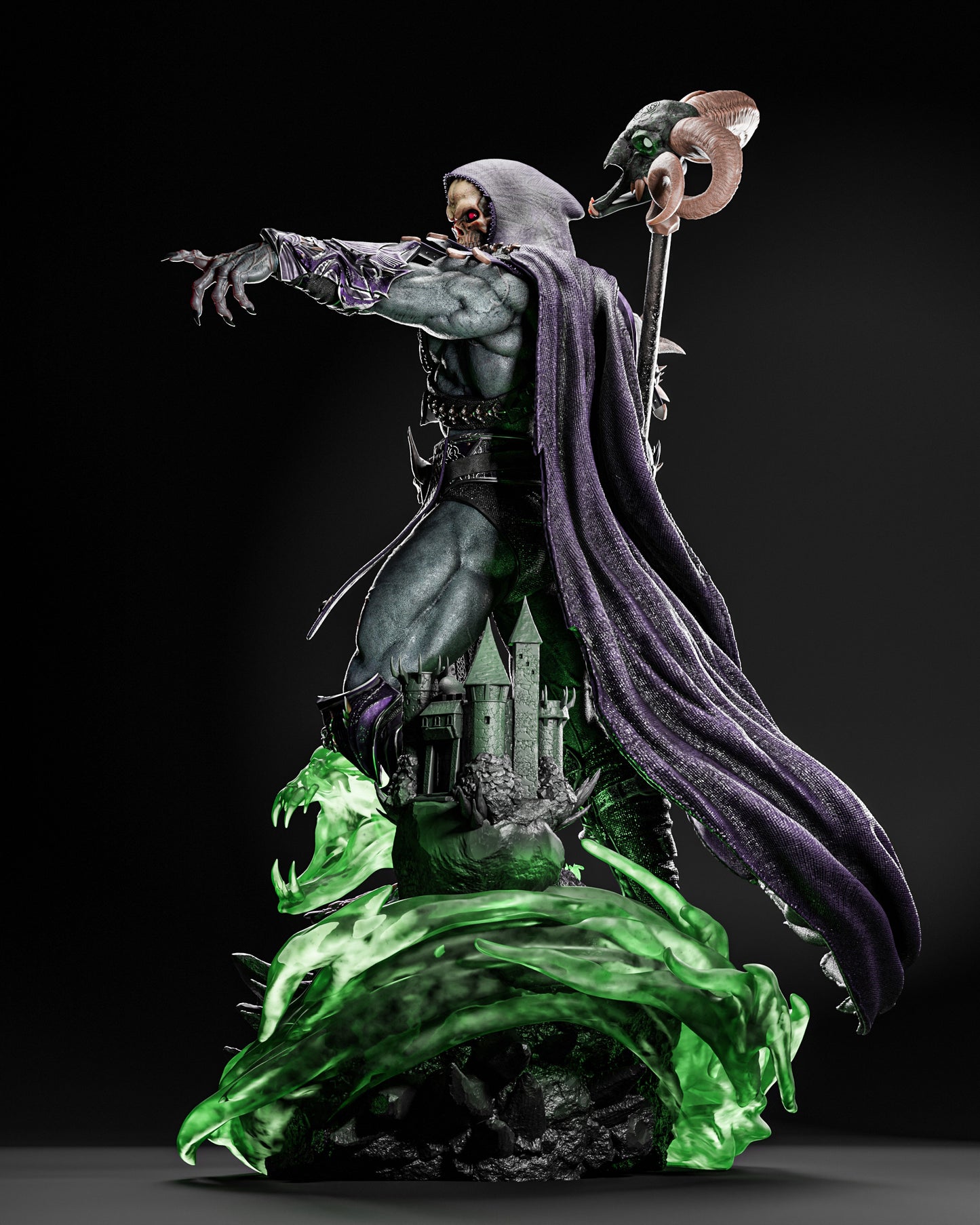 Skeletor Resin Sculpture Fan Art Pro - MTO (ZEZ)