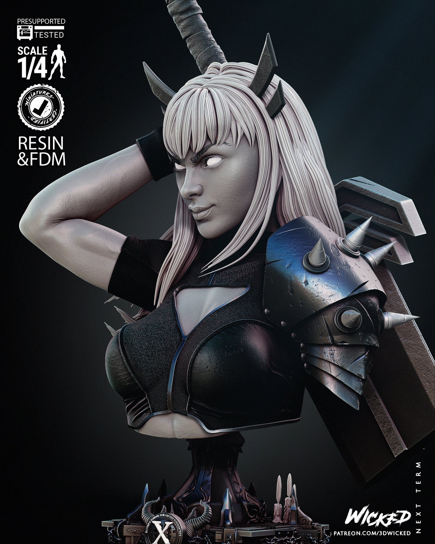 Magik Bust Collectible Resin Fan Art Pro Painted 1/4 Scale - MTO