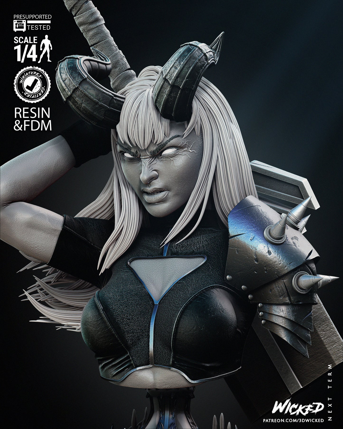 Magik Bust Collectible Resin Fan Art Pro Painted 1/4 Scale - MTO