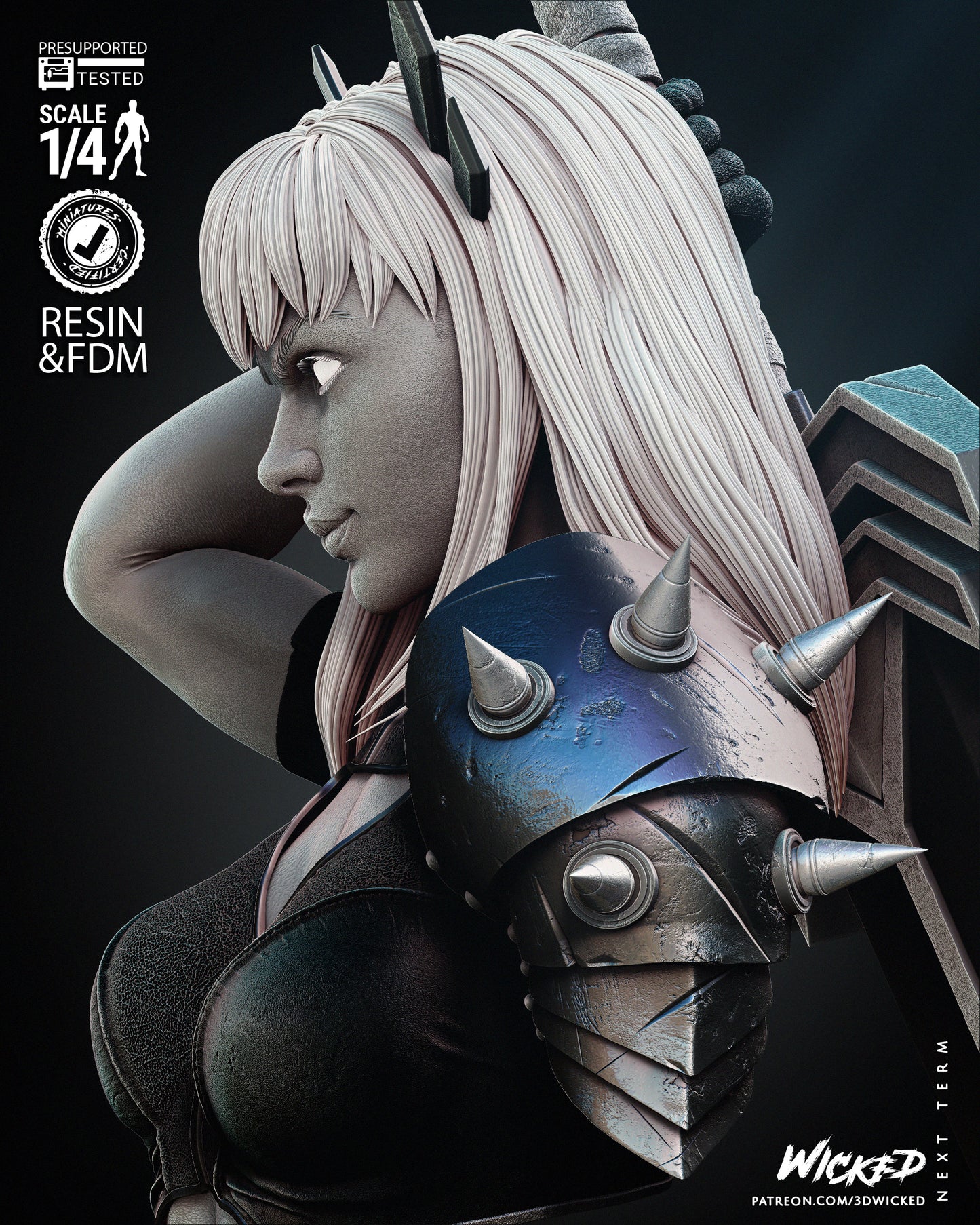 Magik Bust Collectible Resin Fan Art Pro Painted 1/4 Scale - MTO