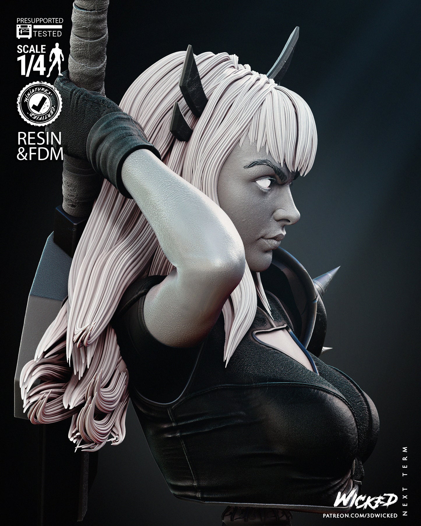 Magik Bust Collectible Resin Fan Art Pro Painted 1/4 Scale - MTO