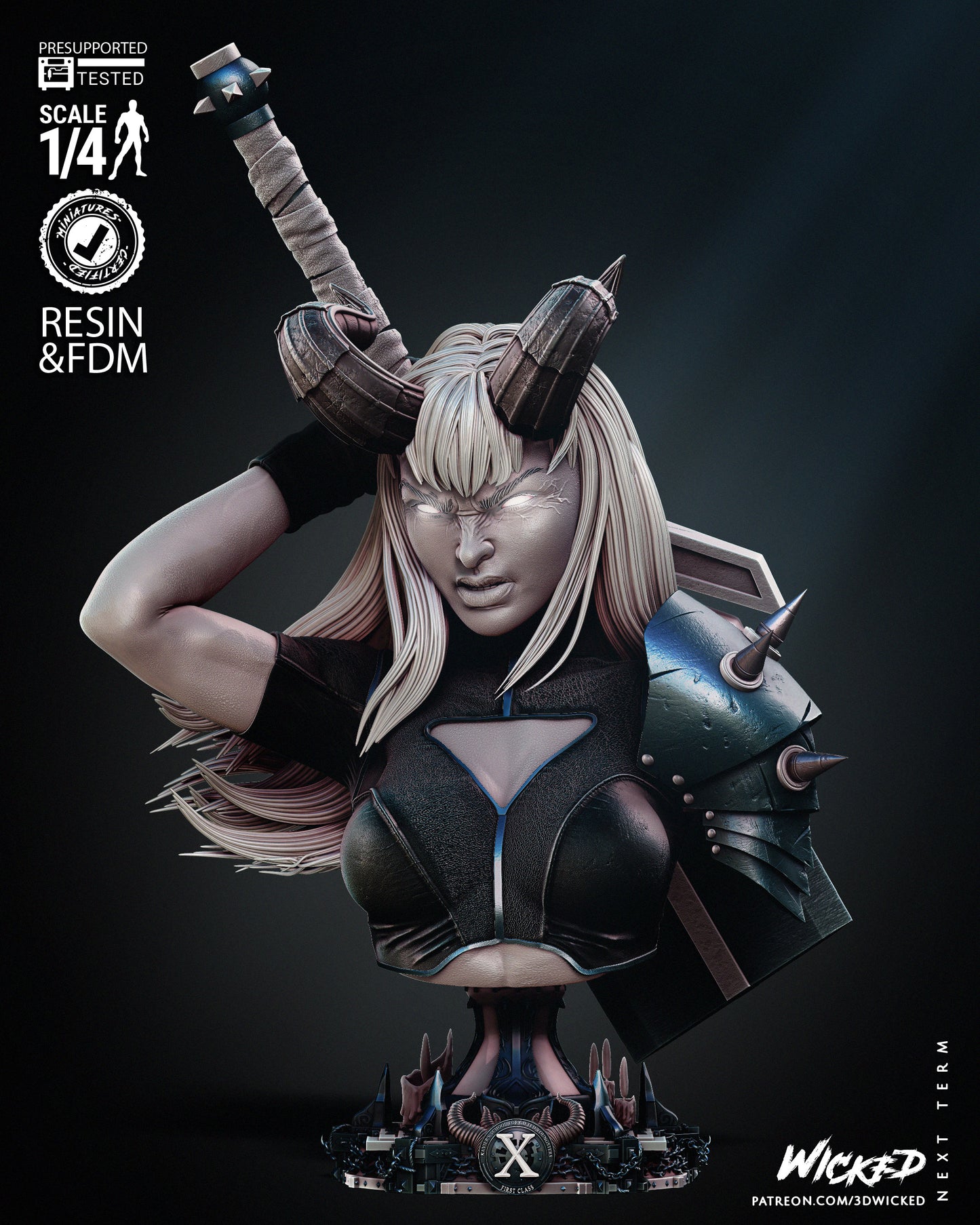 Magik Bust Collectible Resin Fan Art Pro Painted 1/4 Scale - MTO