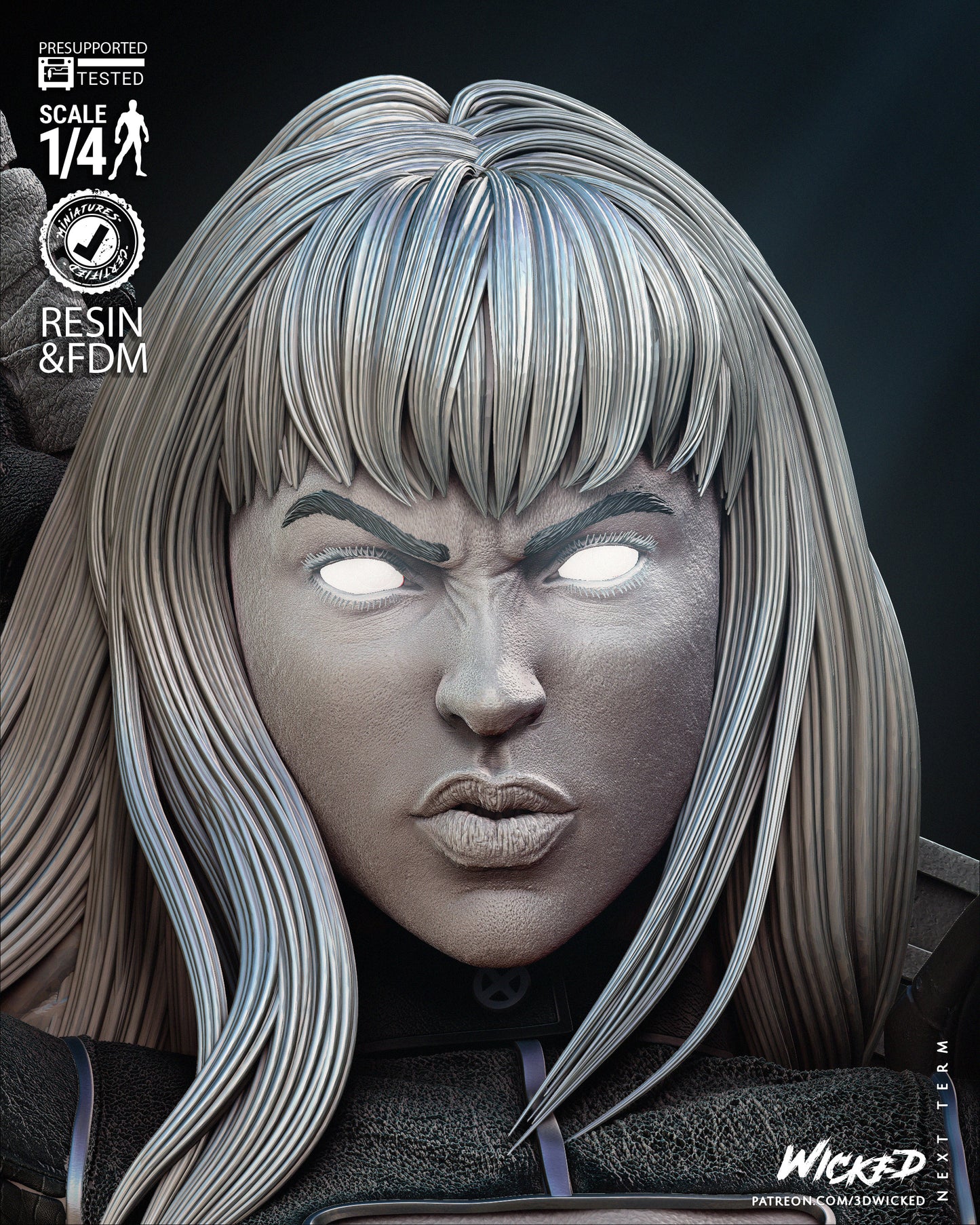 Magik Bust Collectible Resin Fan Art Pro Painted 1/4 Scale - MTO