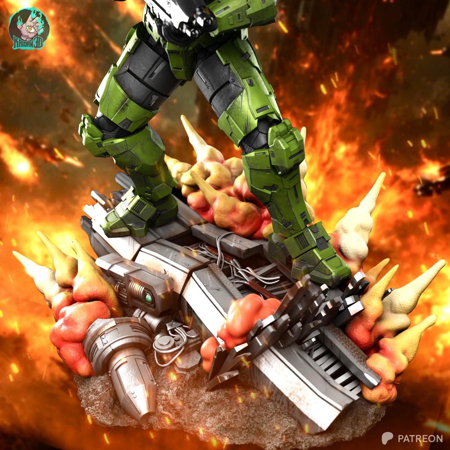 Master Chief Resin Art (Design by Zenith)