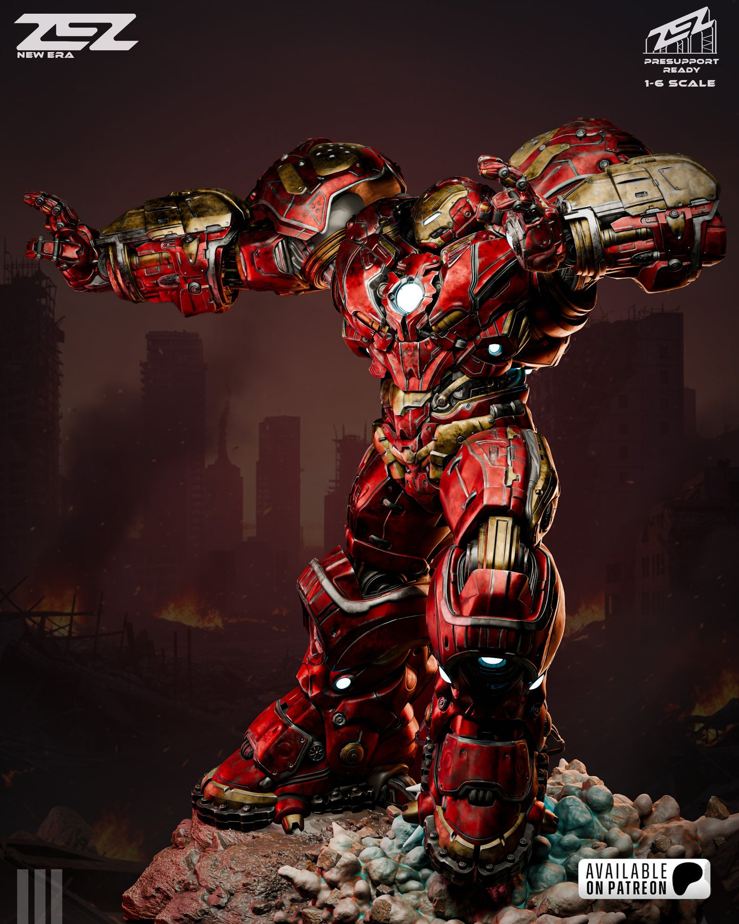 Iron Man Hulk Buster - Resin Art MTO (Designed by ZEZ Studios)