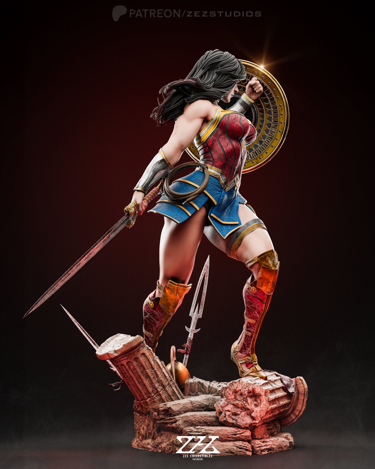 Wonder Woman Resin Fan Art Pro Painted - MTO (ZEZ)