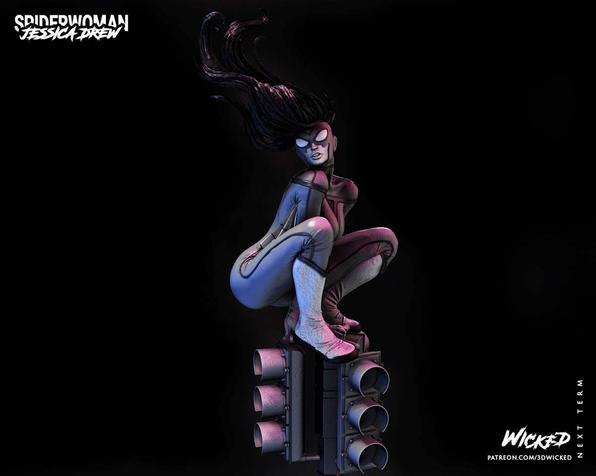 Spider Woman (Jessica Drew) Resin Fan Art (Wicked Studios)