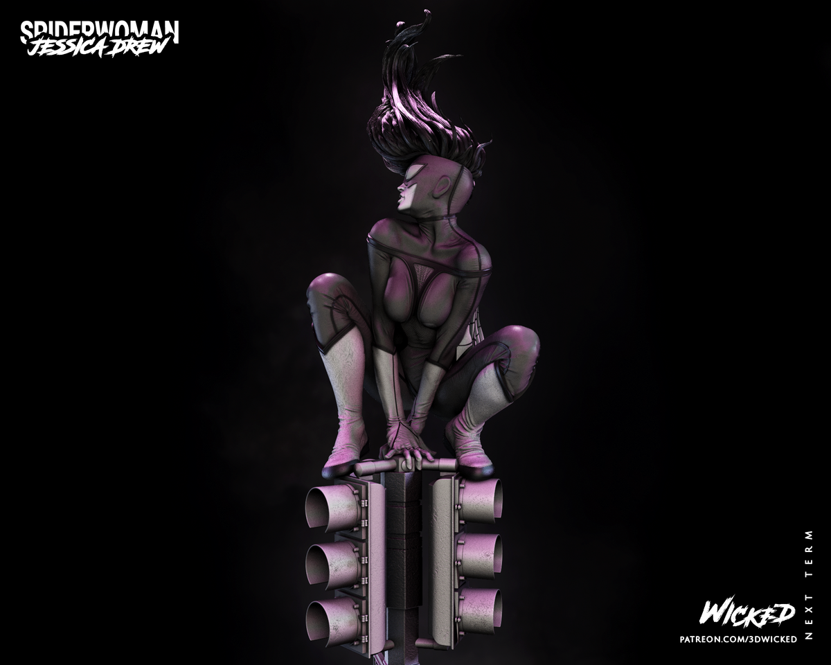 Spider Woman (Jessica Drew) Resin Fan Art (Wicked Studios)