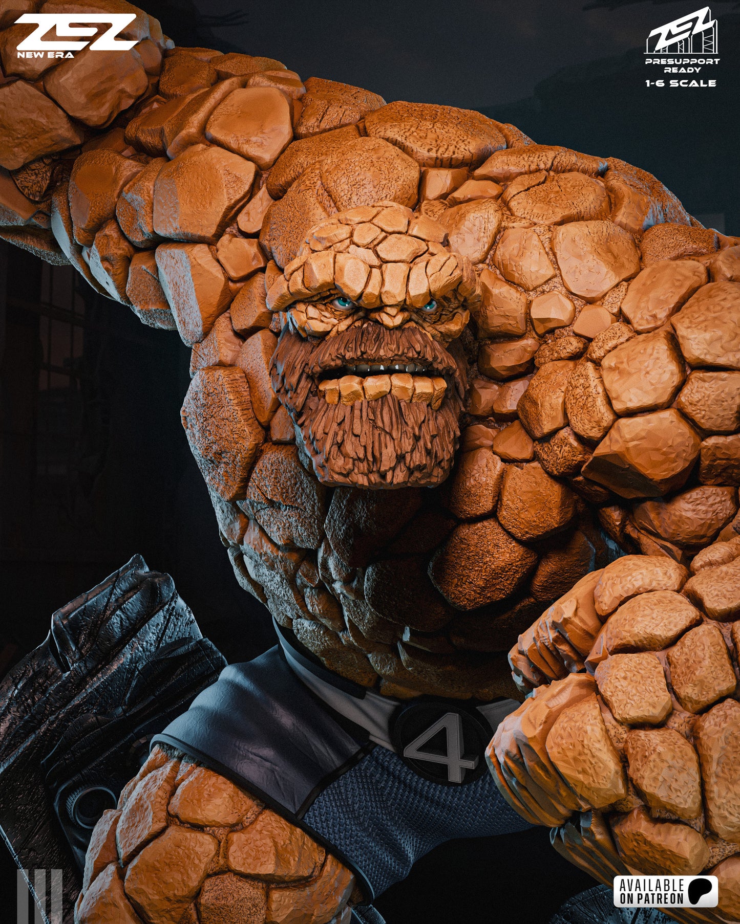 The Thing Resin Art (Design by ZEZ Studios)