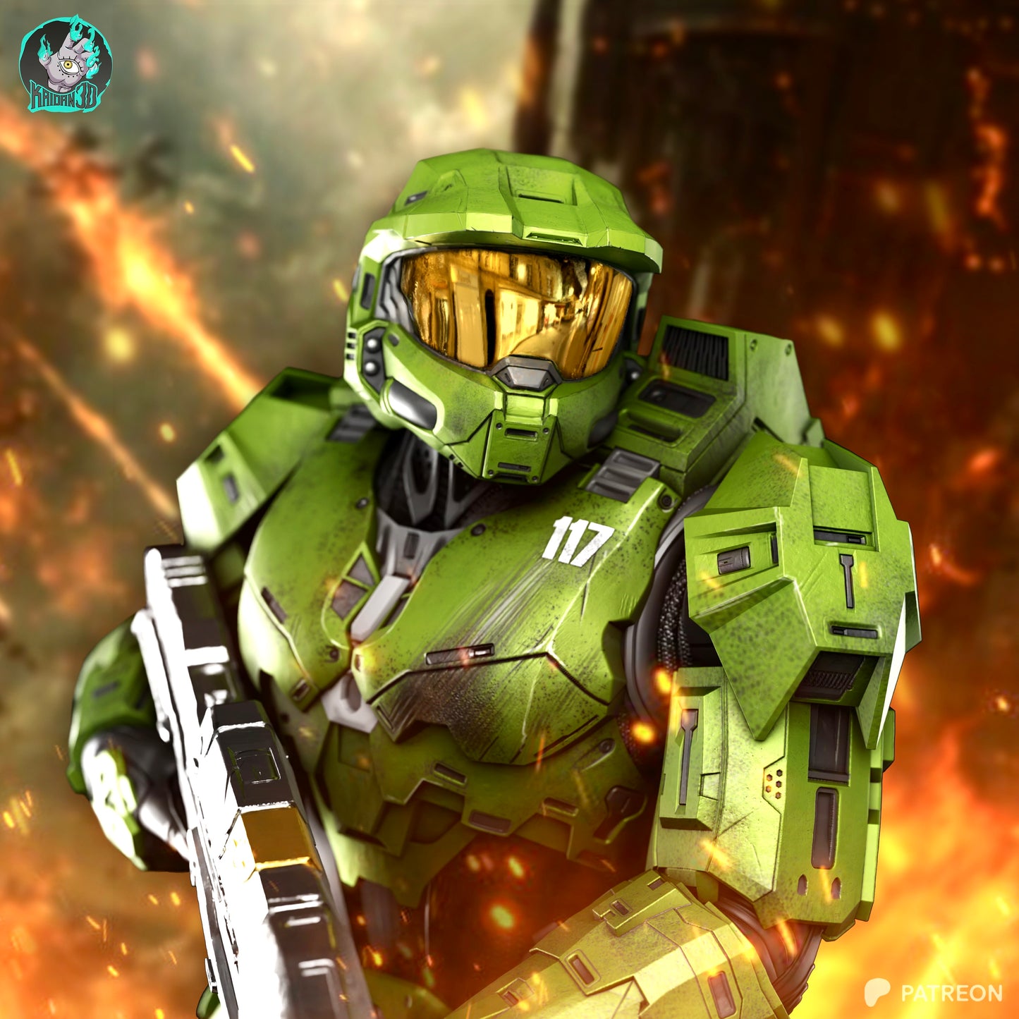 Master Chief Resin Art (Design by Zenith)