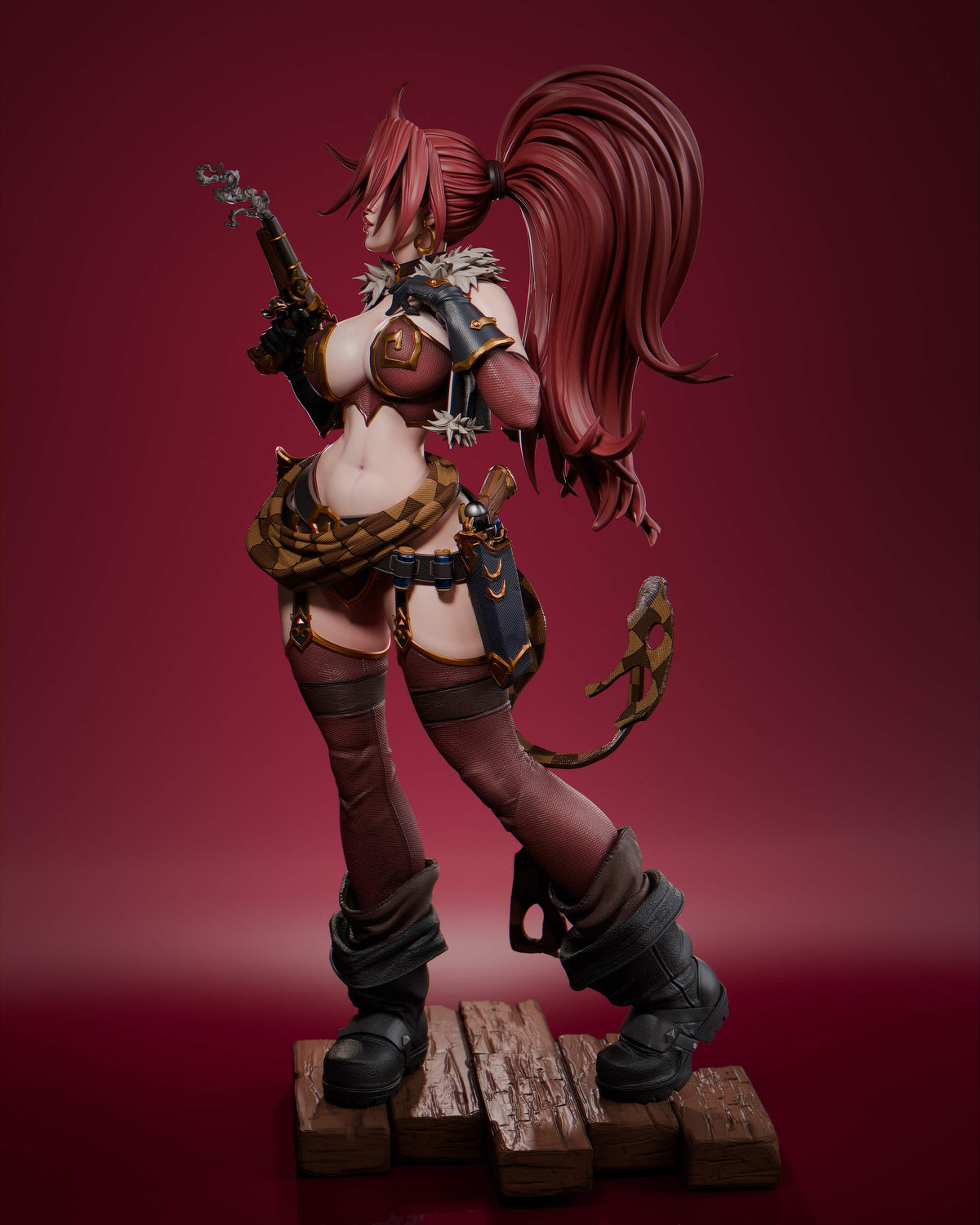 Red Monika Resin Art (Design by Abe3D)