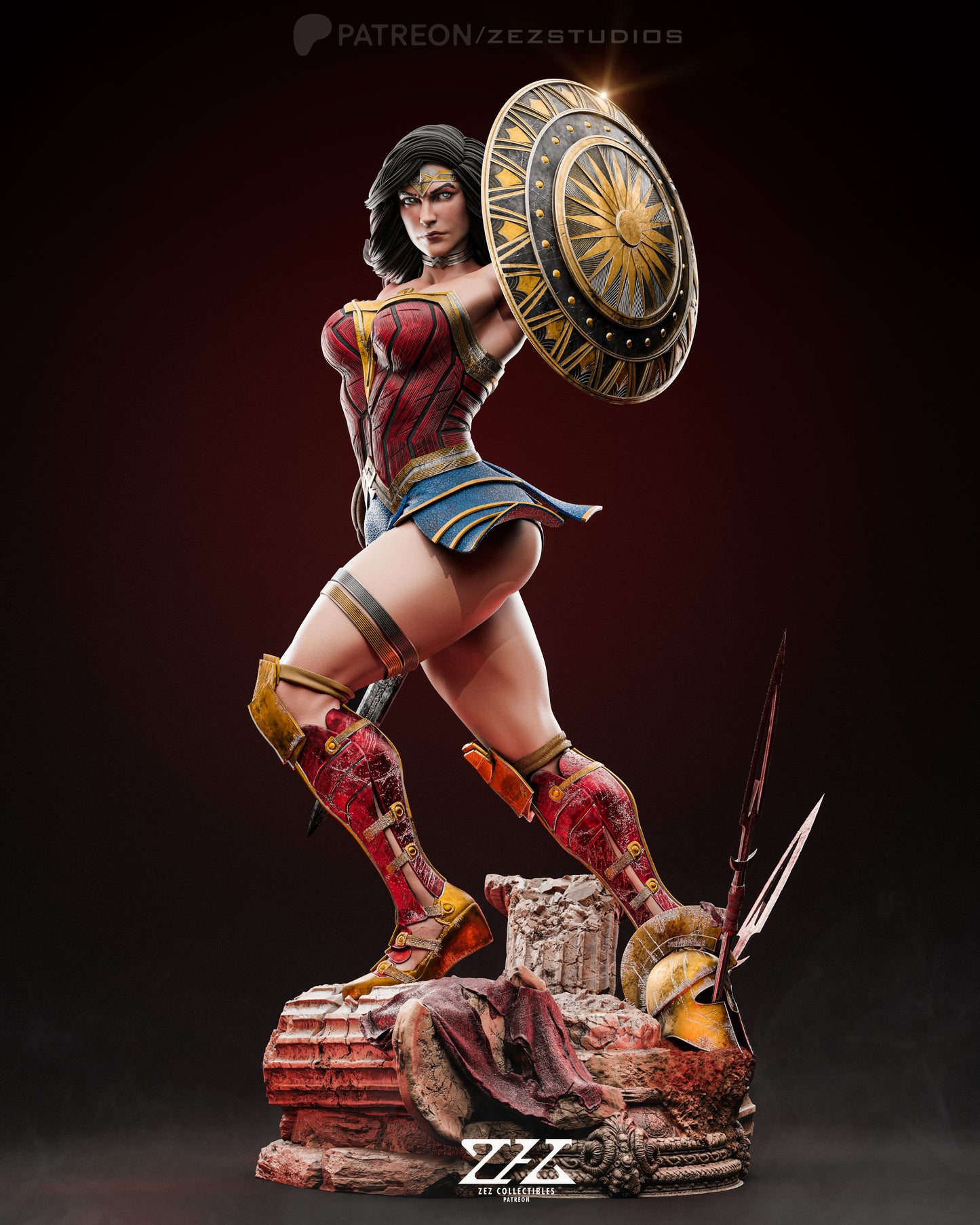 Wonder Woman Resin Fan Art Pro Painted - MTO (ZEZ)