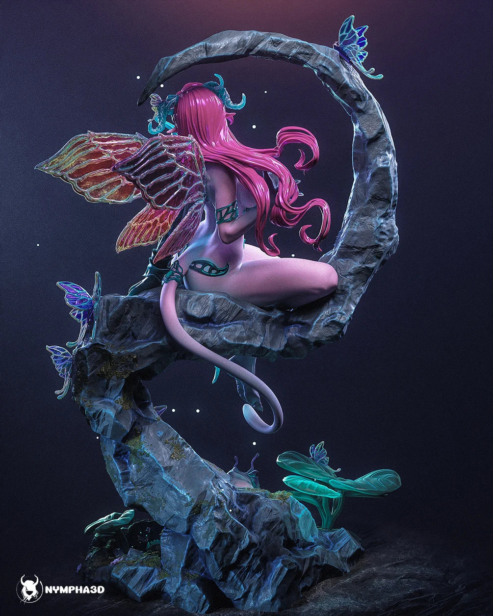 Moth Guardian Resin Art (Nympha3D)