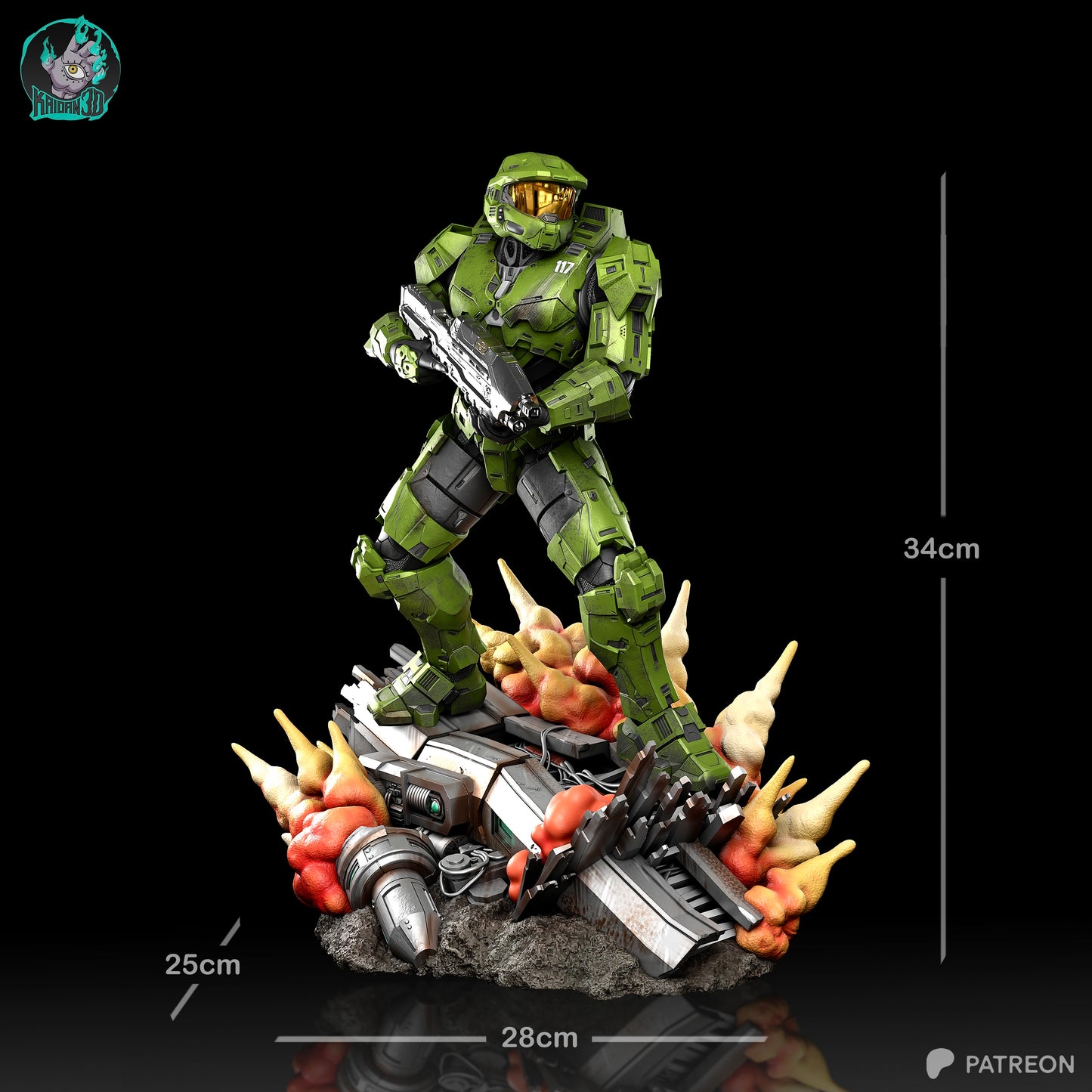 Master Chief Resin Art (Design by Zenith)