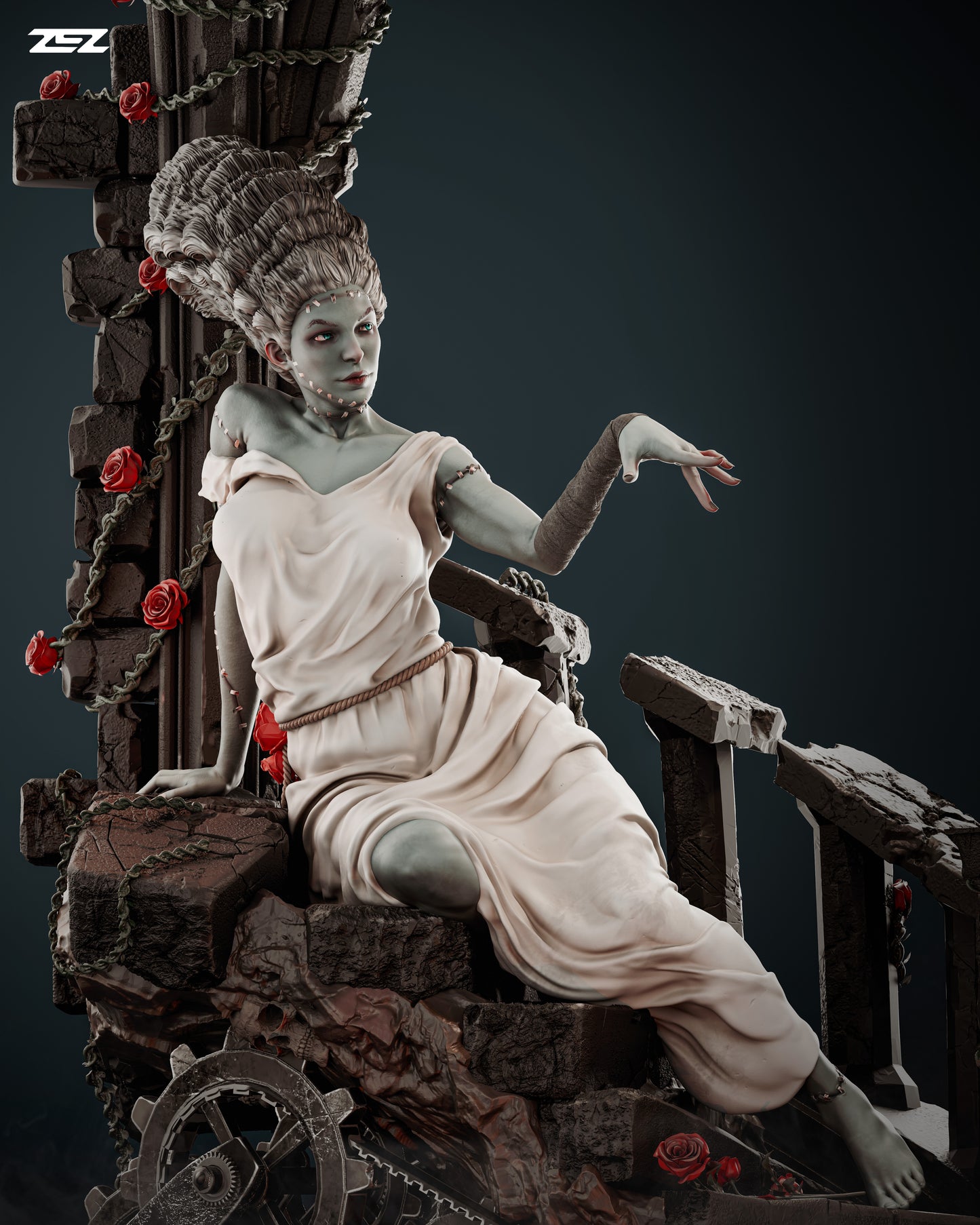 Bride of Frankenstein Resin Sculpture Fan Art Pro - MTO (ZEZ)