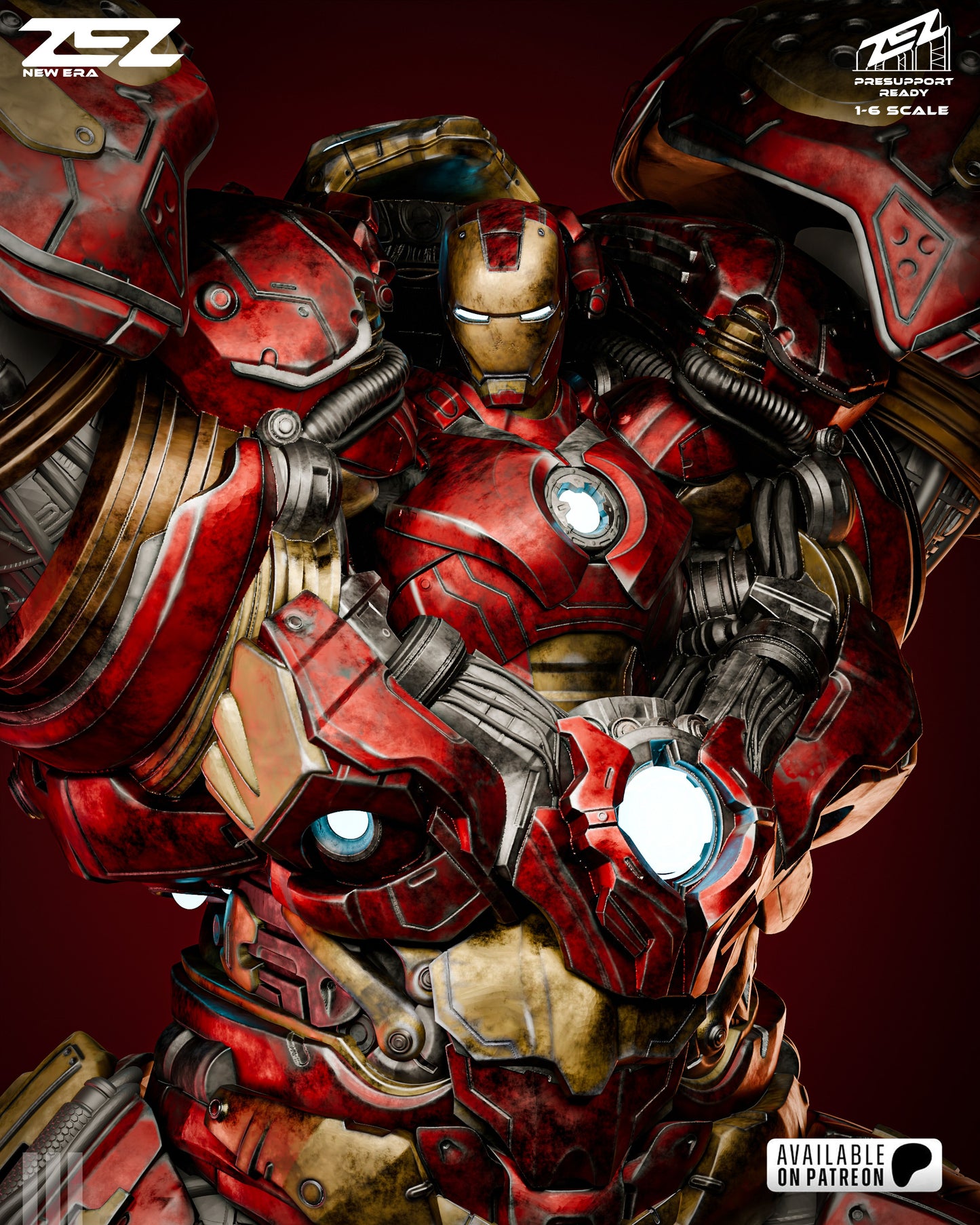 Iron Man Hulk Buster - Resin Art MTO (Designed by ZEZ Studios)