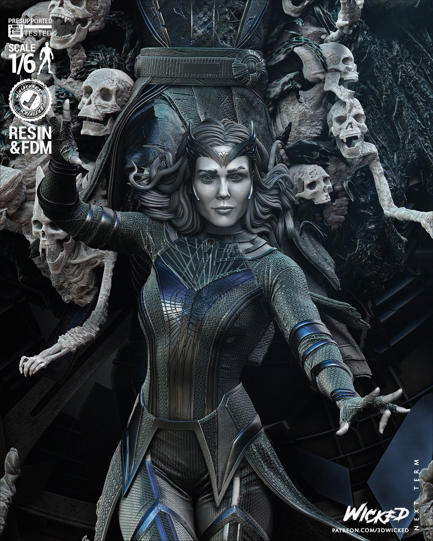 Multiverse of Madness Diorama Dead Strange and Scarlet Witch Resin Fan Art - MTO (B3D V1)